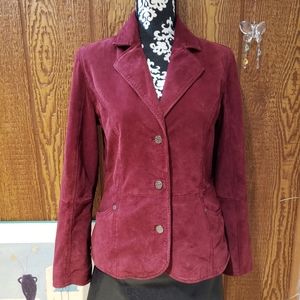 Faux suede blazer jacket